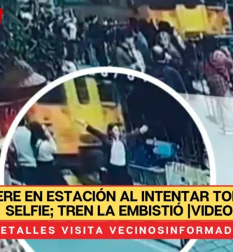 Joven muere en estación al intentar tomarse una selfie; tren la embistió |VIDEO