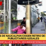 Vecinos de Naucalpan exigen retiro de relojes publicitarios ilegales