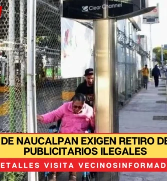 Vecinos de Naucalpan exigen retiro de relojes publicitarios ilegales