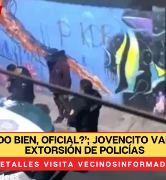 VIDEO: ‘¿Todo bien, oficial?’; jovencito valiente evita extorsión de policías