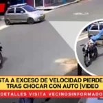 Motociclista a exceso de velocidad pierde una pierna tras chocar con auto |VIDEO