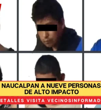 Detienen en Naucalpan a nueve personas por delitos de alto impacto