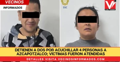 Detienen a dos por acuchillar 4 personas a Azcapotzalco; víctimas fueron atendidas