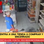 Hombre entra a una tienda a comprar y se queda encerrado