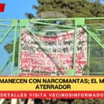 Puentes amanecen con narcomantas; el mensajes es aterrador