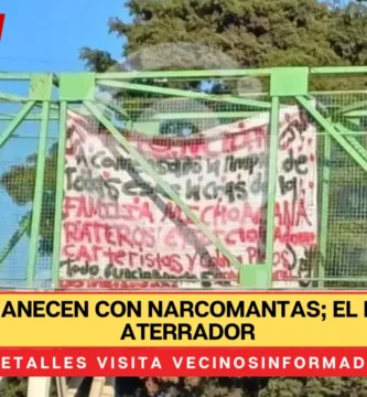 Puentes amanecen con narcomantas; el mensajes es aterrador