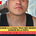 Intentó darse a la fuga tras ser observado con sangre en la ropa