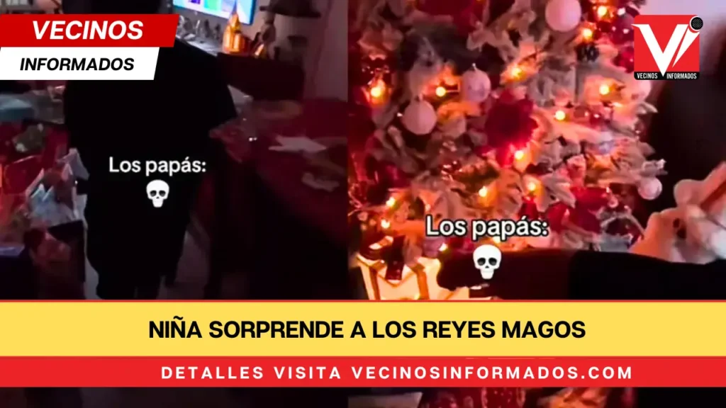 Niña sorprende a los Reyes Magos