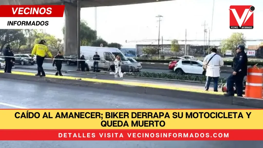 Caído al amanecer; biker derrapa su motocicleta y queda muerto