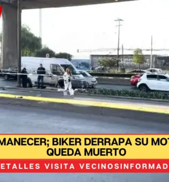 Caído al amanecer; biker derrapa su motocicleta y queda muerto
