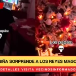 Niña sorprende a los Reyes Magos