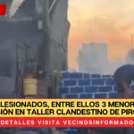 Deja seis lesionados, entre ellos 3 menores, fuerte explosión en taller clandestino de pirotecnia en Chimalhuacán, Edomex