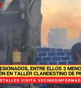 Deja seis lesionados, entre ellos 3 menores, fuerte explosión en taller clandestino de pirotecnia en Chimalhuacán, Edomex