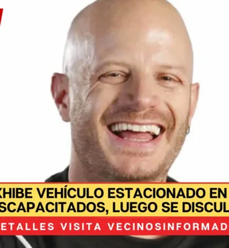 Facundo exhibe vehículo estacionado en lugar para discapacitados, luego se disculpa