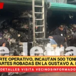 Tras fuerte operativo, Incautan 500 toneladas de autopartes robadas en la Gustavo A. Madero