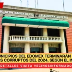 Estos municipios del Edomex terminarán como los más corruptos del 2024, según el Inegi