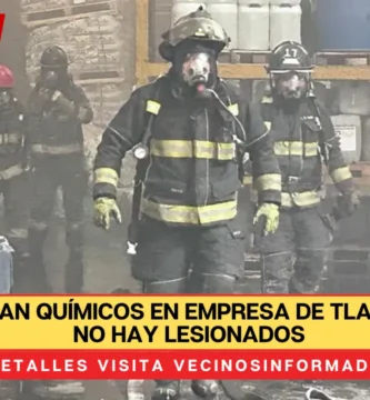 Se derraman químicos en empresa de Tlalnepantla; no hay lesionados