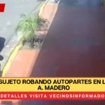 Captan a sujeto robando autopartes en la Gustavo A. Madero