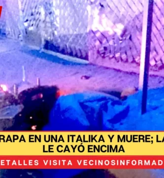 Mujer derrapa en una Italika y muere; la motoneta le cayó encima