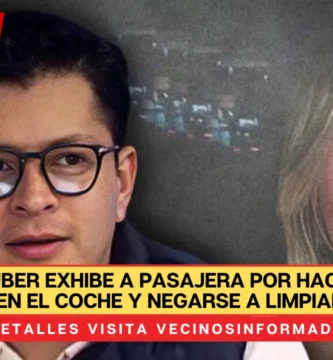 Chofer de Uber exhibe a pasajera por hacer del baño en el coche y negarse a limpiar