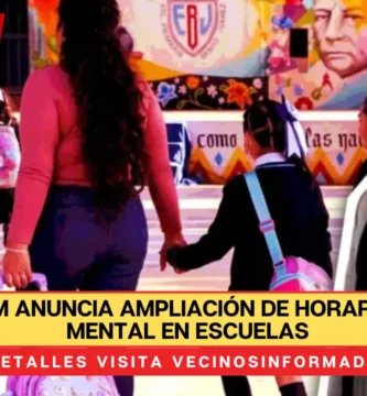 Sheinbaum anuncia ampliación de horario y salud mental en escuelas