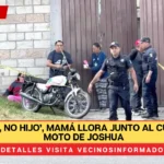 VIDEO: ‘No, no hijo’, mamá llora junto al cuerpo y la moto de Joshua