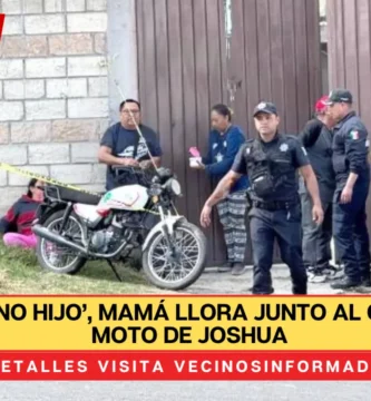 VIDEO: ‘No, no hijo’, mamá llora junto al cuerpo y la moto de Joshua