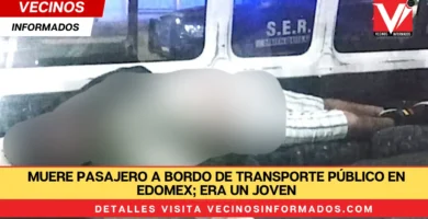 Muere pasajero a bordo de transporte público en Edomex; era un joven