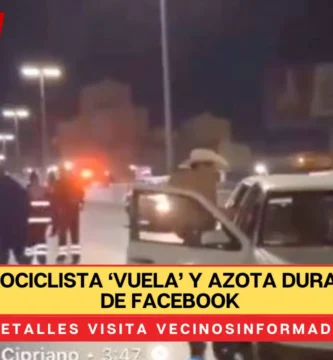 VIDEO: Motociclista ‘vuela’ y azota durante un live de Facebook