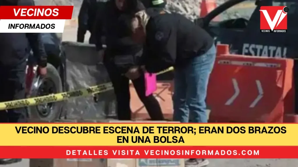 Vecino descubre escena de terror; eran dos brazos en una bolsa