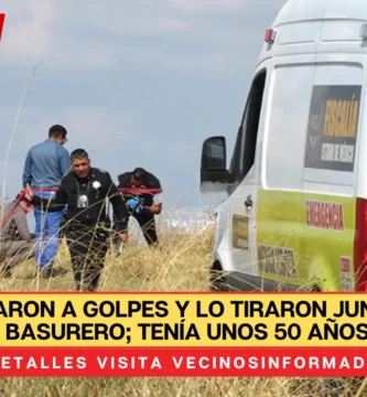 Lo mataron a golpes y lo tiraron junto a un basurero; tenía unos 50 años