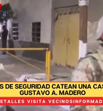 Fuerzas de seguridad catean una casa en la Gustavo A. Madero