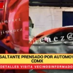 Muere asaltante prensado por automovilista en CDMX