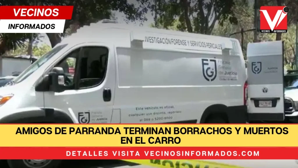 Amigos de parranda terminan borrachos y muertos en el carro