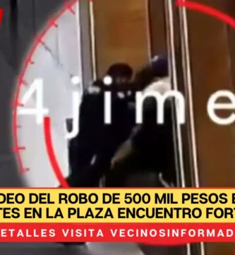 Revelan video del robo de 500 mil pesos en tienda de lentes en la plaza Encuentro Fortuna en la Gustavo A. Madero