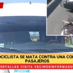 Motociclista se mata contra una combi de pasajeros