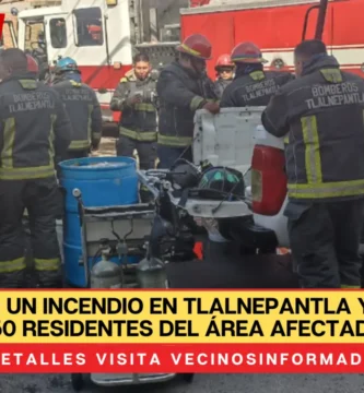 Atienden incendio en Tlalnepantla; evacúan a 150 habitantes