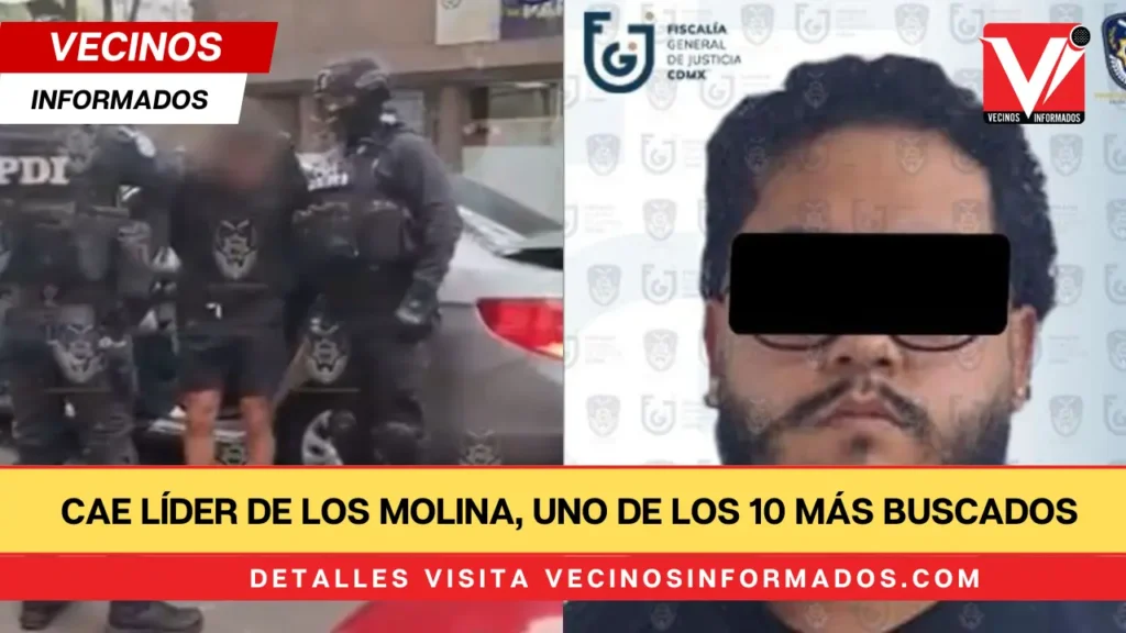 Cae líder de Los Molina, uno de los 10 más buscados