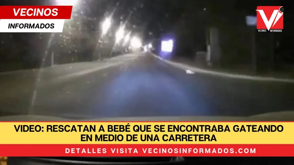 Video: Rescatan a bebé que se encontraba gateando en medio de una carretera congelada en Rusia