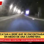 Video: Rescatan a bebé que se encontraba gateando en medio de una carretera congelada en Rusia