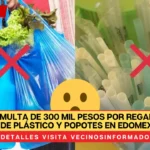 Aprueban MULTA de 300 mil pesos por regalar bolsas de plástico y popotes en Edomex