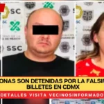 Tres personas son detenidas por la falsificación de billetes en CdMx