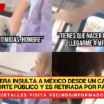 Extranjera insulta a México desde un camión del transporte público y es retirada por pasajeros