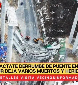 VIDEO: Impactate derrumbe de puente en Corea del Sur deja varios muertos y heridos
