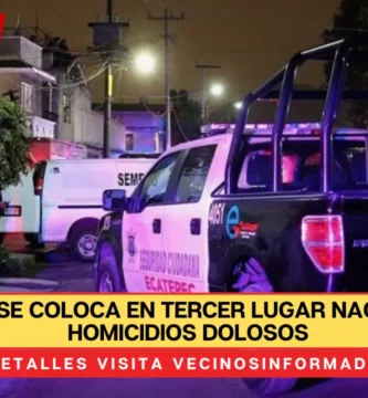 Edomex se coloca en tercer lugar nacional de homicidios dolosos