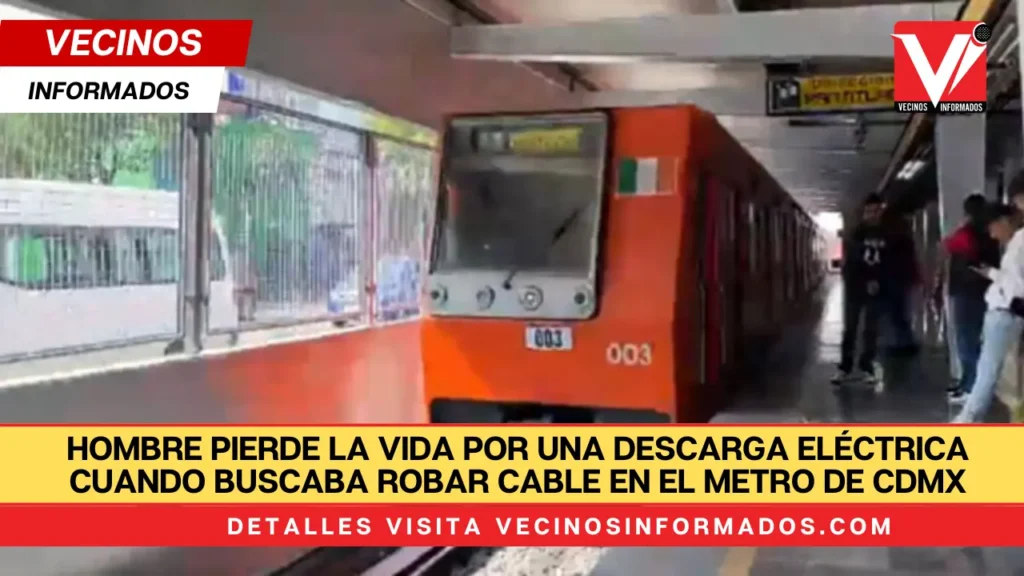 Hombre pierde la vida por una descarga eléctrica cuando buscaba robar cable en el metro de CDMX