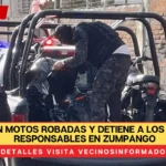 Recuperan motos robadas y detiene a los presuntos responsables en Zumpango