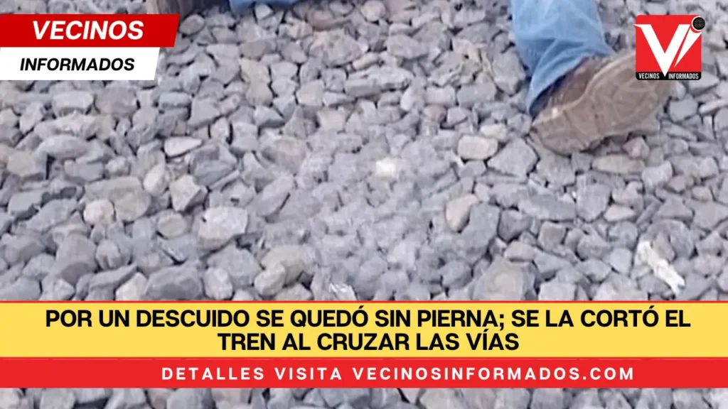 Por un descuido se quedó sin pierna; se la cortó el tren al cruzar las vías