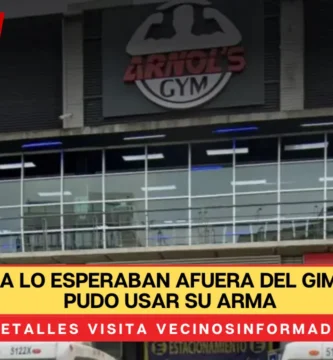 A Diego ya lo esperaban afuera del gimnasio; no pudo usar su arma
