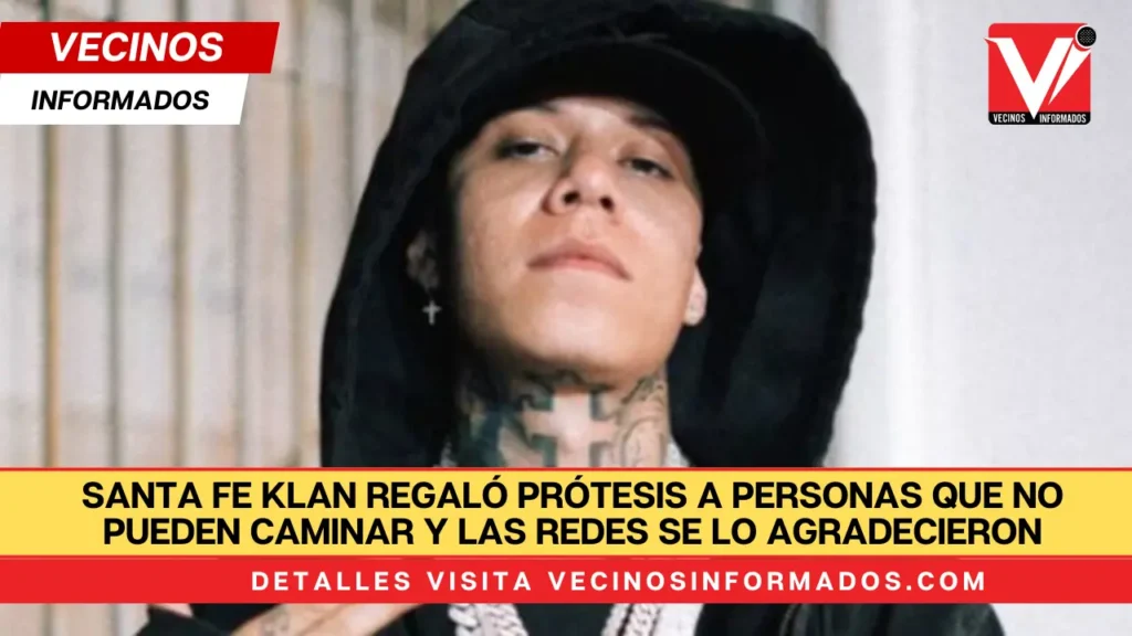 Santa Fe Klan regaló prótesis a personas que no pueden caminar y las redes se lo agradecieron